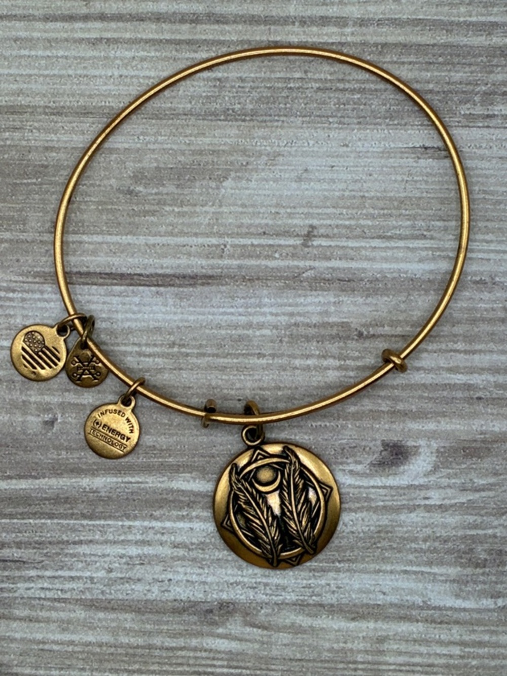Alex and Ani Godspeed Charm Bangle Bracelet